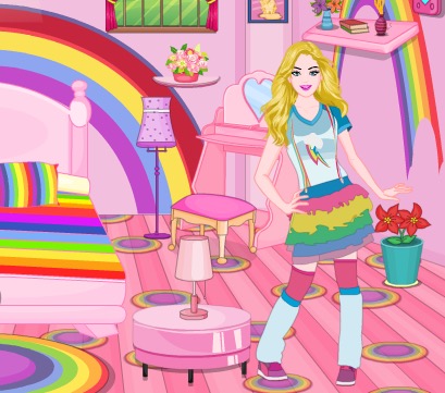 Barbie Rainbow Bedroom Decor